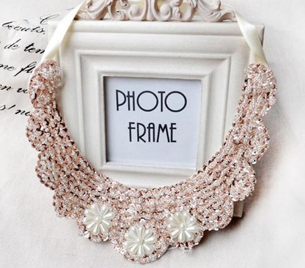 Handmade Jewelry Vintage Crystal Collar