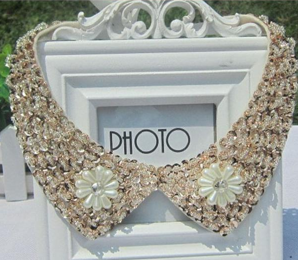 Handmade Jewelry Vintage Crystal Collar