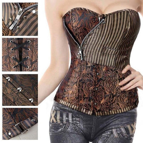 Steampunk Corset Brocade Patchwork