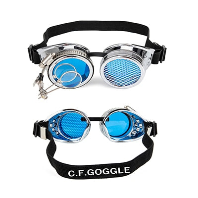 Punk Gothic Goggles with rainbow lens