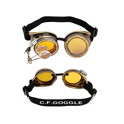 Punk Gothic Goggles with rainbow lens