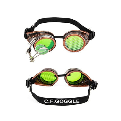 Punk Gothic Goggles with rainbow lens