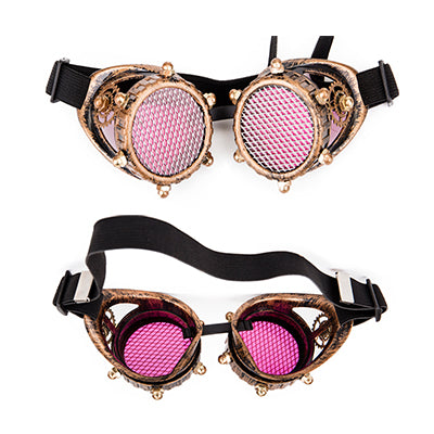Punk Gothic Goggles with rainbow lens