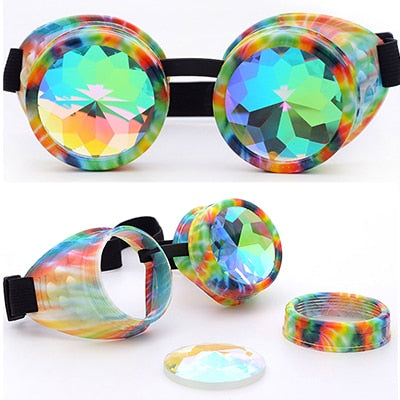Punk Gothic Goggles with rainbow lens