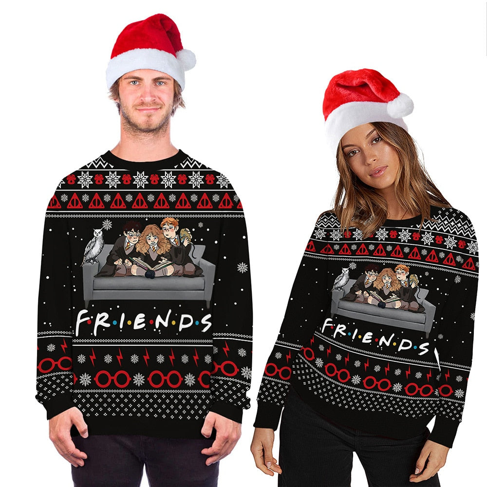Ugly Christmas Sweater with Fun 3D Prints