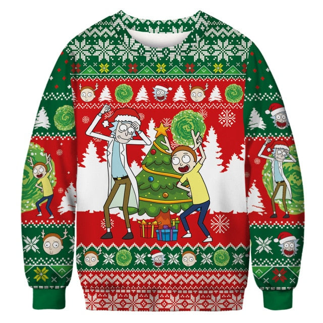 Ugly Christmas Sweater with Fun 3D Prints
