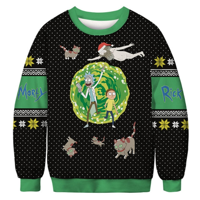 Ugly Christmas Sweater with Fun 3D Prints