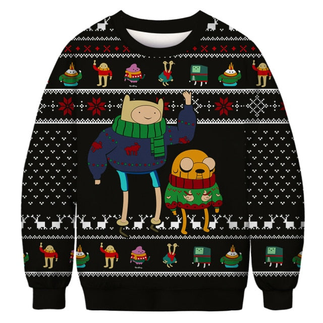 Ugly Christmas Sweater with Fun 3D Prints