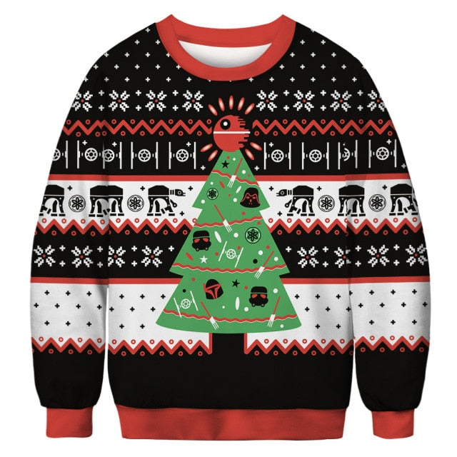 Ugly Christmas Sweater with Fun 3D Prints