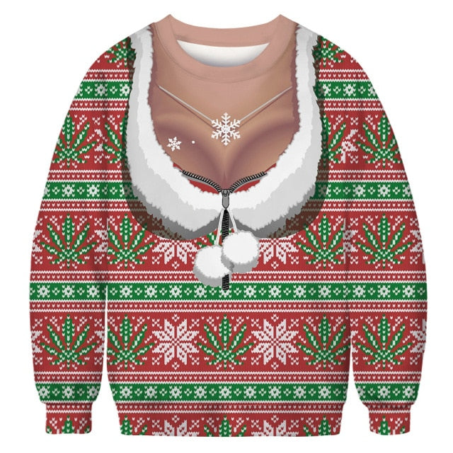 Ugly Christmas Sweater with Fun 3D Prints