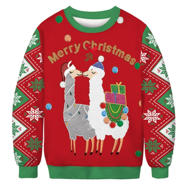Ugly Christmas Sweater with Fun 3D Prints