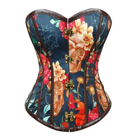 Gothic Shape Wear Steampunk Clothing Floral Corset Plus Size
