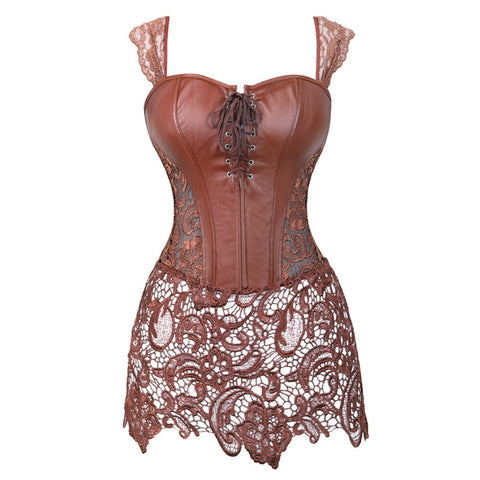 Steampunk Leather Corset Dress