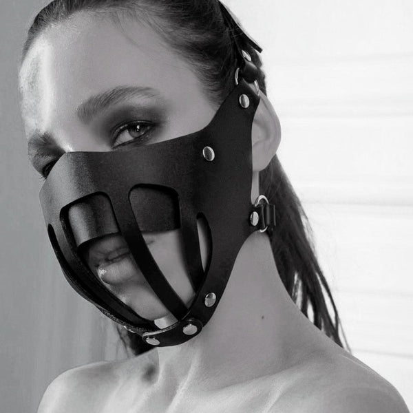 Decopunk Punk Leather Mouth Face Mask