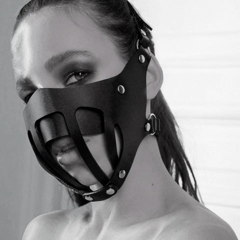 Decopunk Punk Leather Mouth Face Mask