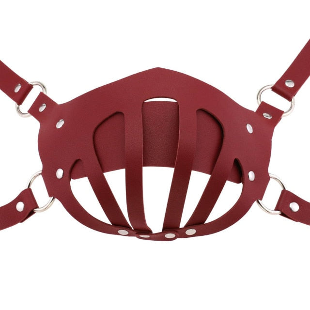 Decopunk Punk Leather Mouth Face Mask