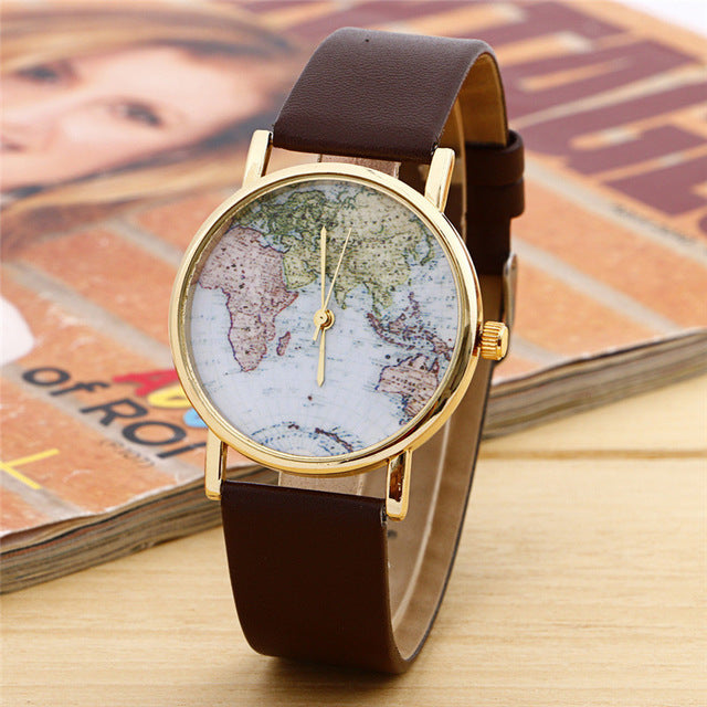 World Map Watch for Women Wanderlust