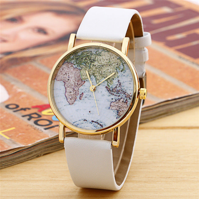 World Map Watch for Women Wanderlust