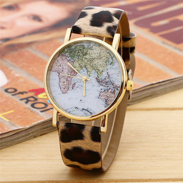 World Map Watch for Women Wanderlust