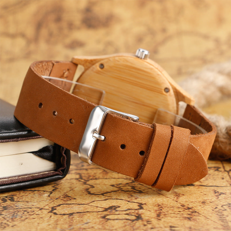 Elk Deer Head Bamboo Watch