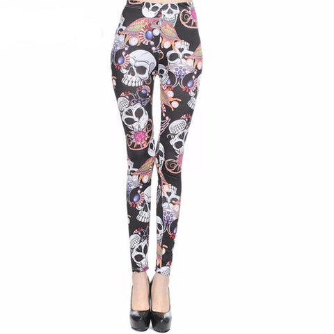 Skull Print Leggings