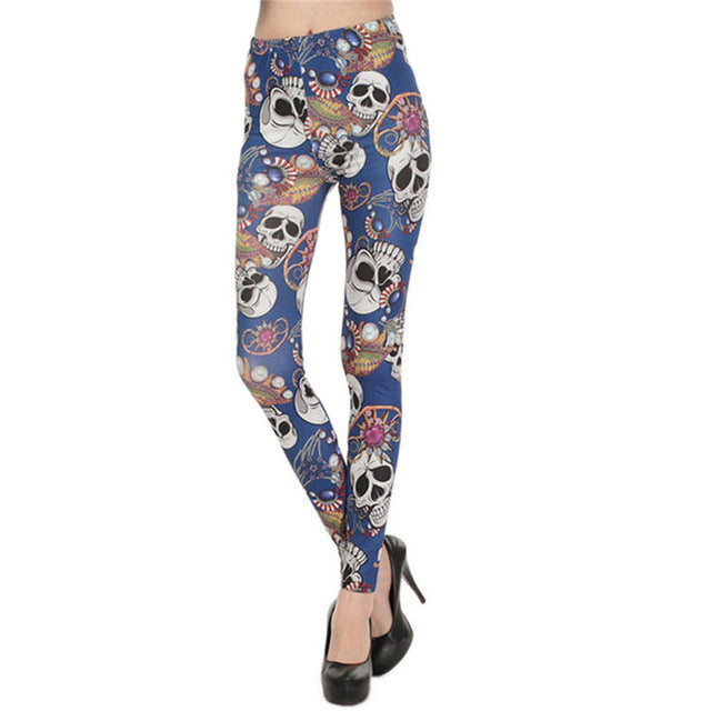 Skull Print Leggings