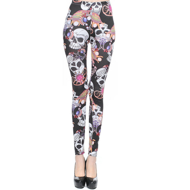 Skull Print Leggings