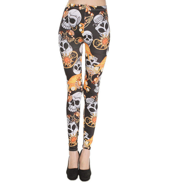 Skull Print Leggings