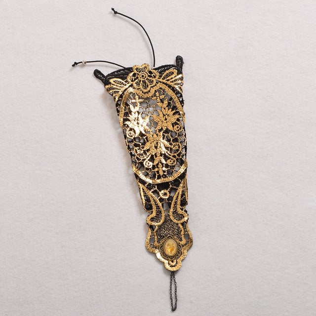 Vintage Gothic Medieval Lace Gloves