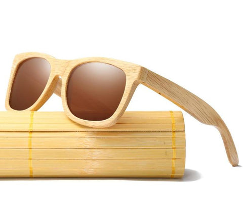 Polarized Bamboo Sunglasses Pilot Shape