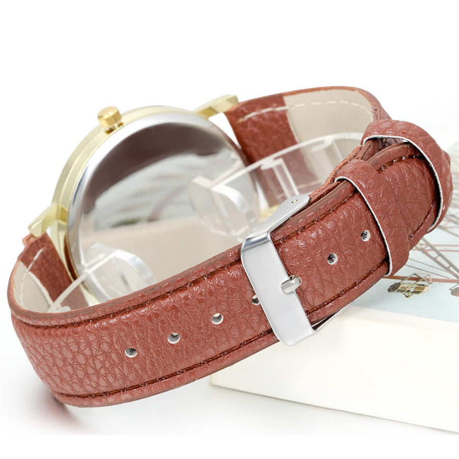 Leather World Map Watches for Women