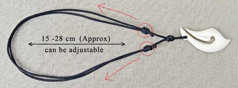 New Zealand Maori Handmade Carved Bone Infinity Necklace