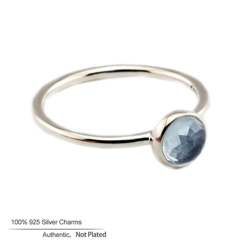 March Birthstone Droplet Ring