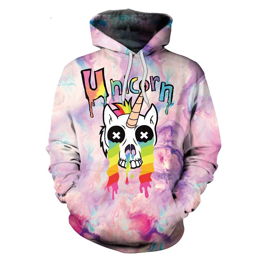 Unicorn Sweatshirts with 3D Print Graffiti