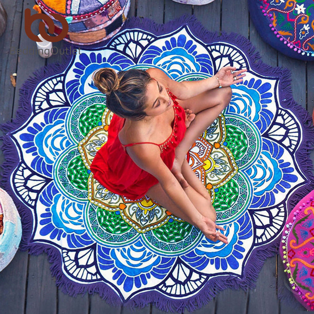 Mandala Round Tapestry Beach Towel