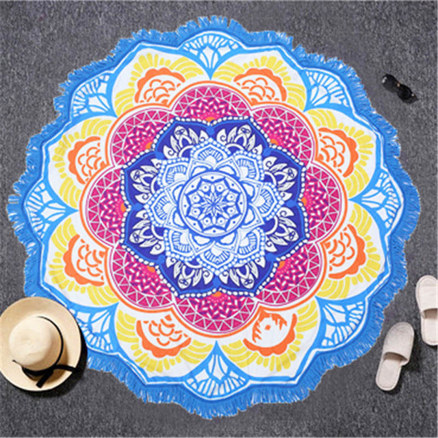 Mandala Round Tapestry Beach Towel