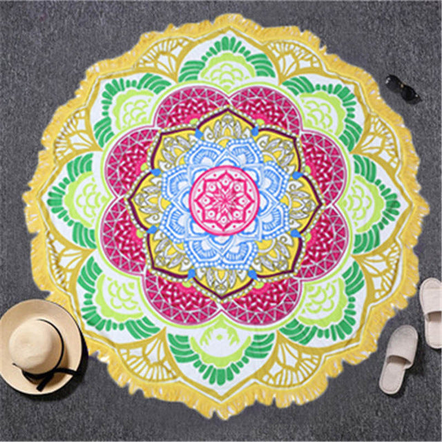 Mandala Round Tapestry Beach Towel