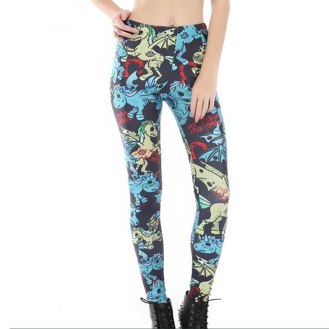 Zombie Unicorn Harajuku Leggings