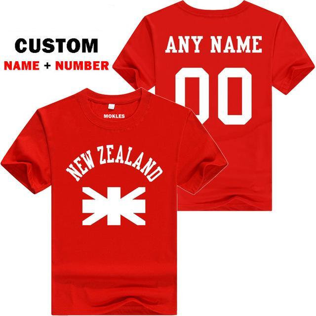 NEW ZEALAND Shirt with Customized Name and Jersey Number