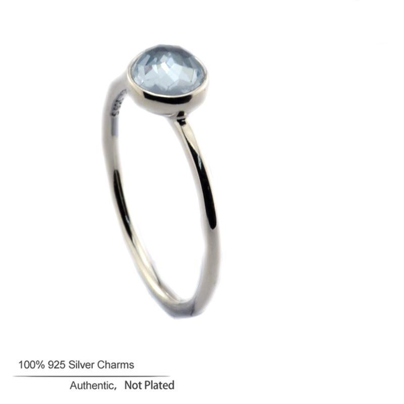 March Birthstone Droplet Ring