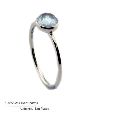 March Birthstone Droplet Ring