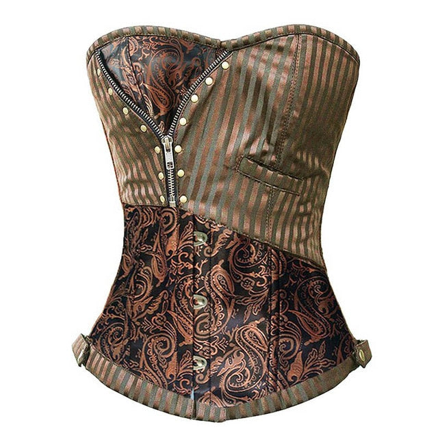 Steampunk Corset Brocade Patchwork