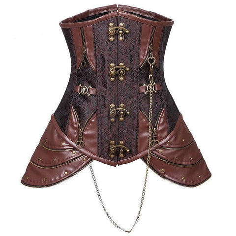 Steampunk Steel Boned Jacquard Corset