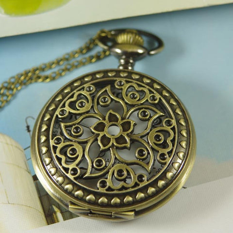 Victorian Five leaves flowers Pocket Watch