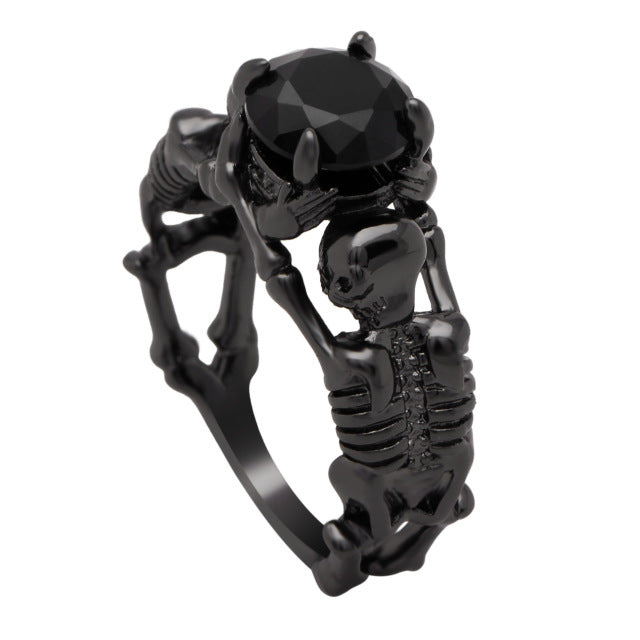 Ghost Skull Skeleton Hand Ring