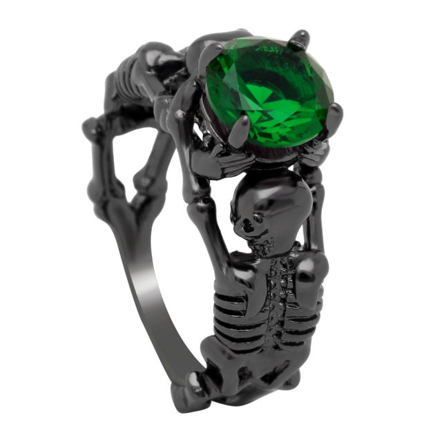Ghost Skull Skeleton Hand Ring