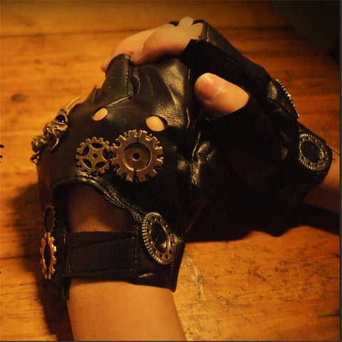 Harajuku Vintage Steampunk Gear Gloves