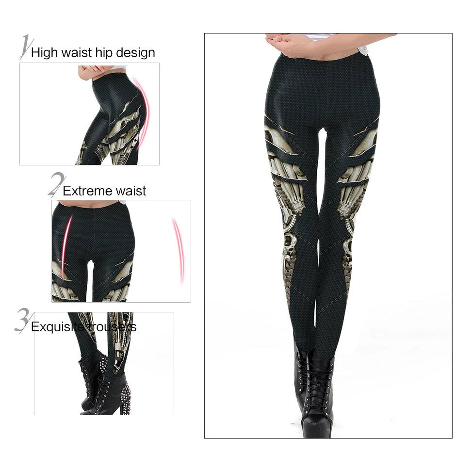 Steampunk Gear of War Printed Leggings